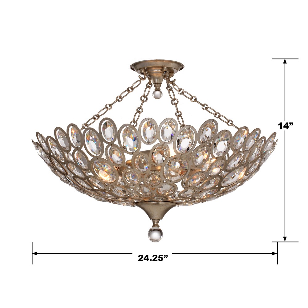 Crystorama Sterling Semi Flush Mount
