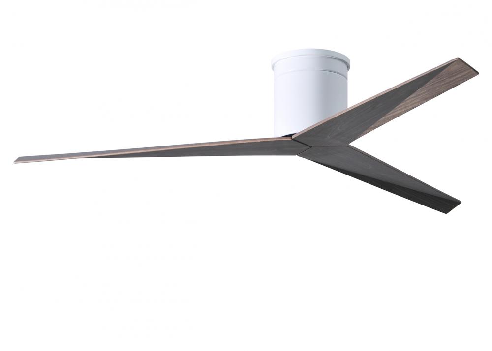 Eliza-H 3-blade ceiling mount paddle fan in Gloss White finish with old oak  ABS blades. EKH-WH-OO Aura Lighting