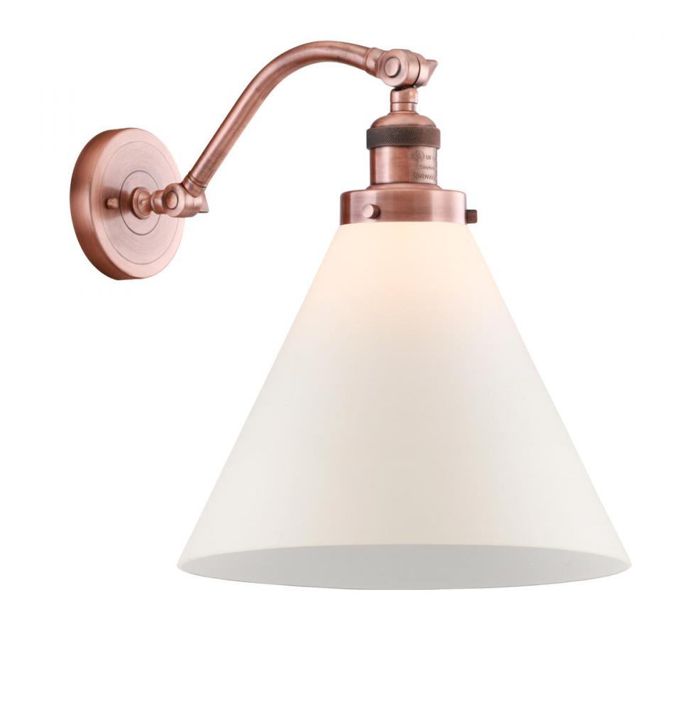 Innovations 2 Light Large Cone Bathroom Fixture in Antique Copper 208-AC-G41 
