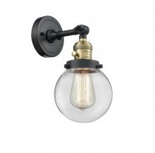 Innovations Lighting 203SW-BAB-G202-6-LED - Beacon - 1 Light - 6 inch - Black Antique Brass - Sconce
