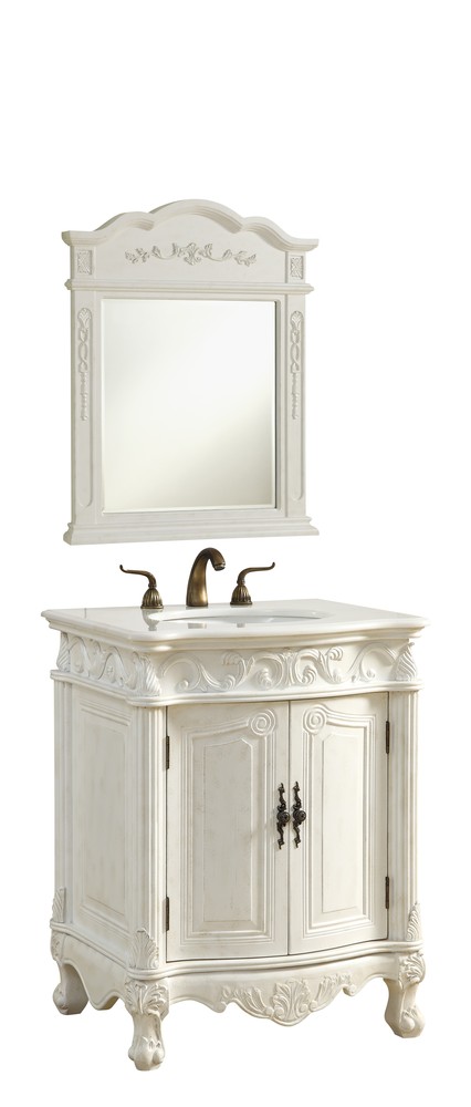 27 In Single Bathroom Vanity Set, Antique Vanity Mirror Set