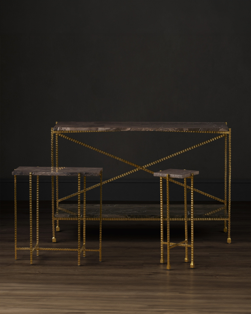 Currey Flying Marble Drinks Table - Thumbnail 3